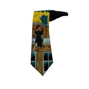 Alberto Perricci Firefighter Fireman Cartoon Novelty Necktie